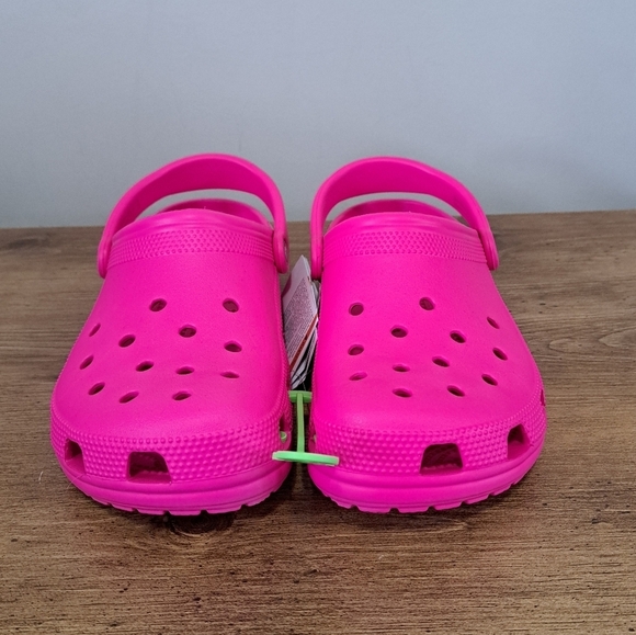 New! Crocs Classic Clogs Pink Crush Colour Size 10 Womens 8 Mens EU 41/42 Unisex - Picture 3 of 13